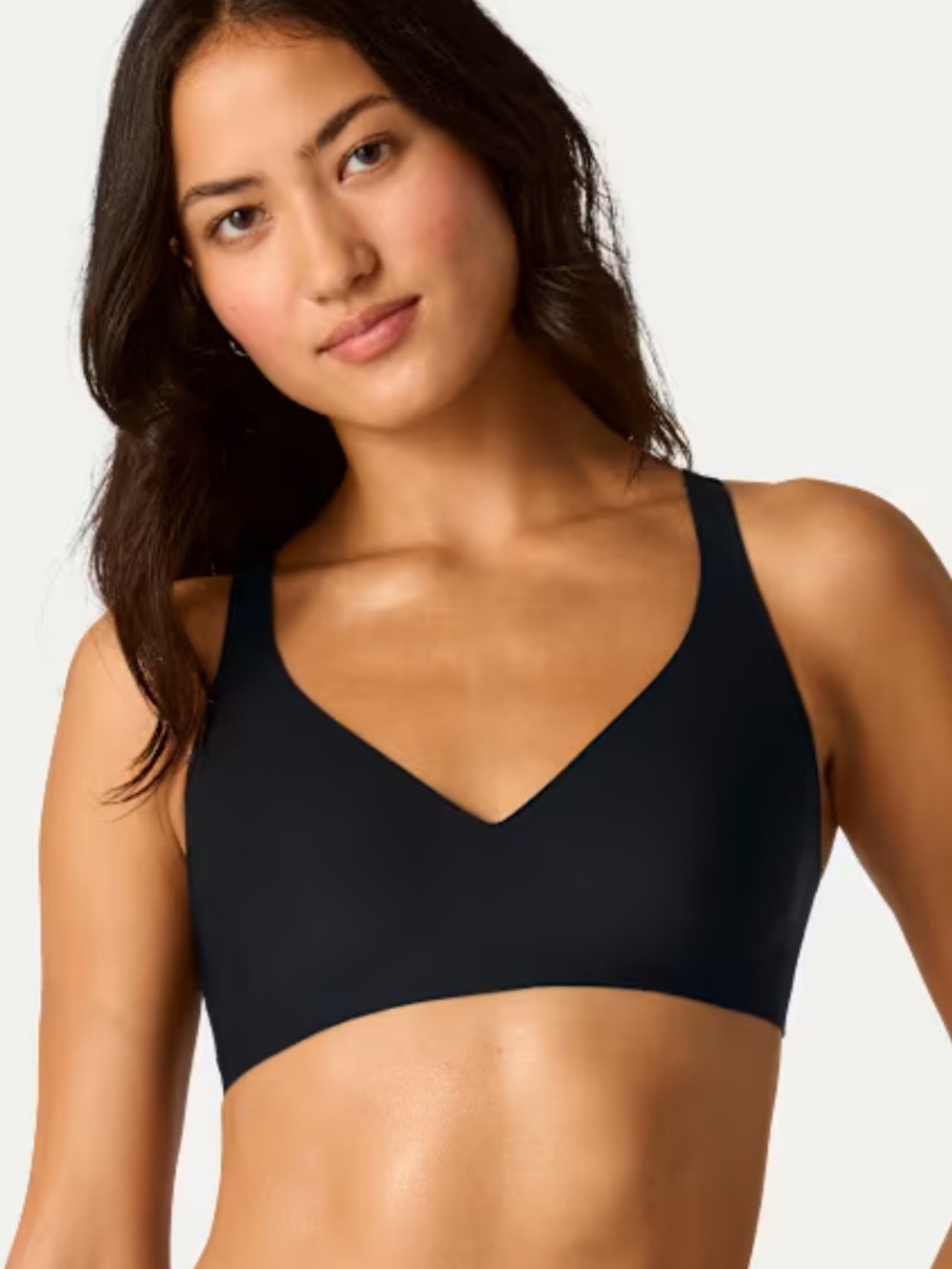 Bombas No Show Plunge Bralette in Black S